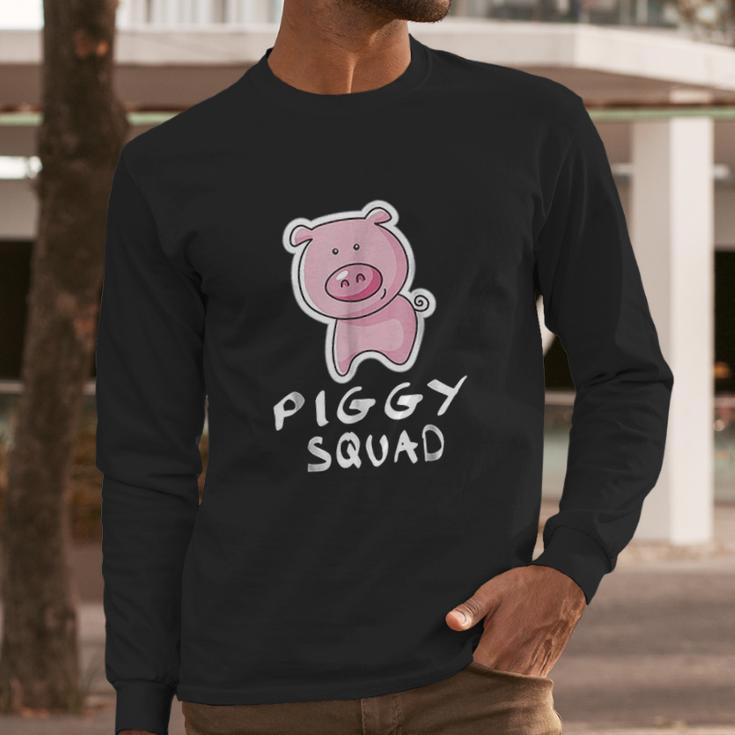 Piggy Squad Cute Farm Animal Lover Long Sleeve T-Shirt Gifts for Him