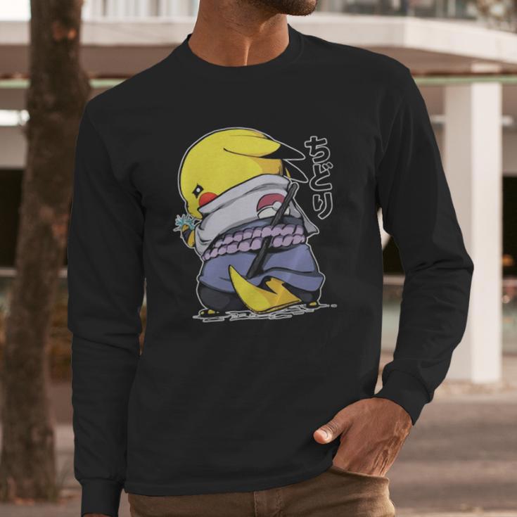 Pikachu Sasuke Naruto Chidori Long Sleeve T-Shirt Gifts for Him