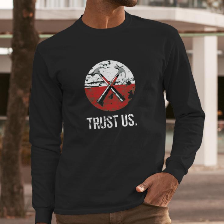 Pink Floyd Trust Us WornShirt Long Sleeve T-Shirt Gifts for Him