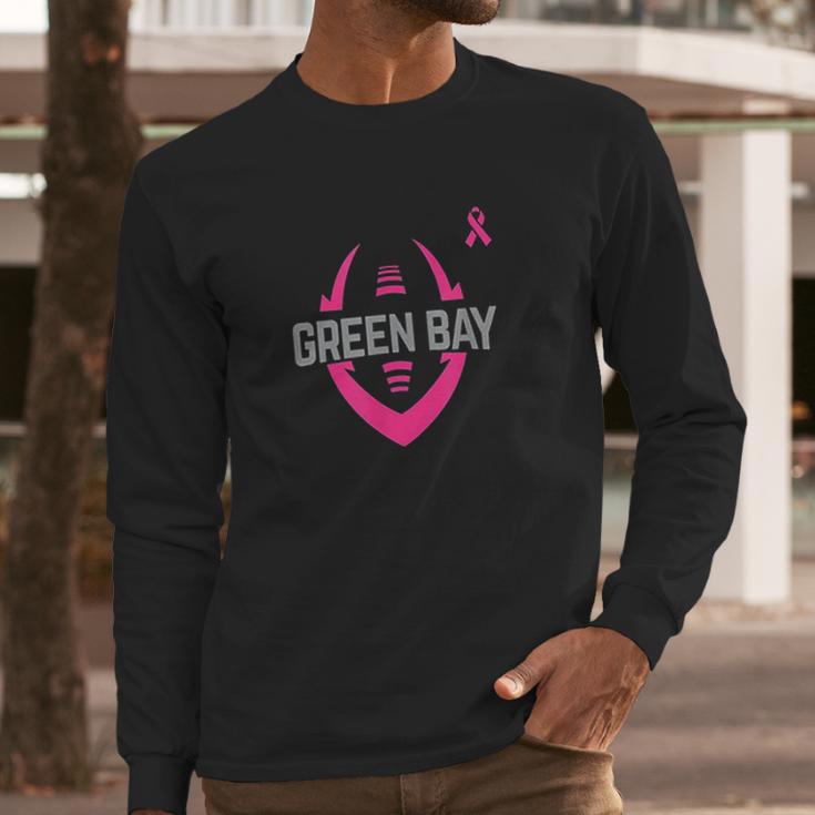 Pink Ribbon Green Bay Long Sleeve T-Shirt Gifts for Him