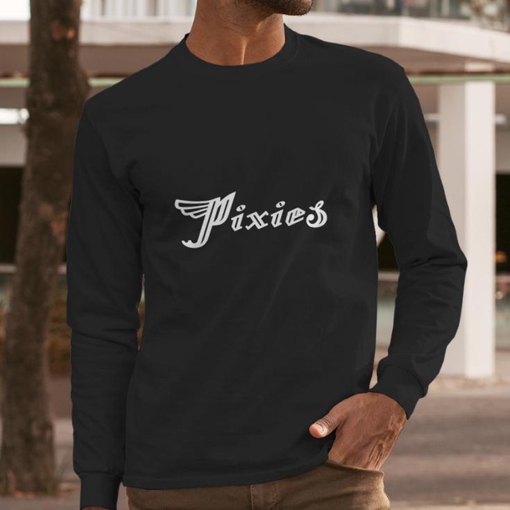 Pixies Band Logo Art Wing White Long Sleeve T-Shirt Gifts for Him