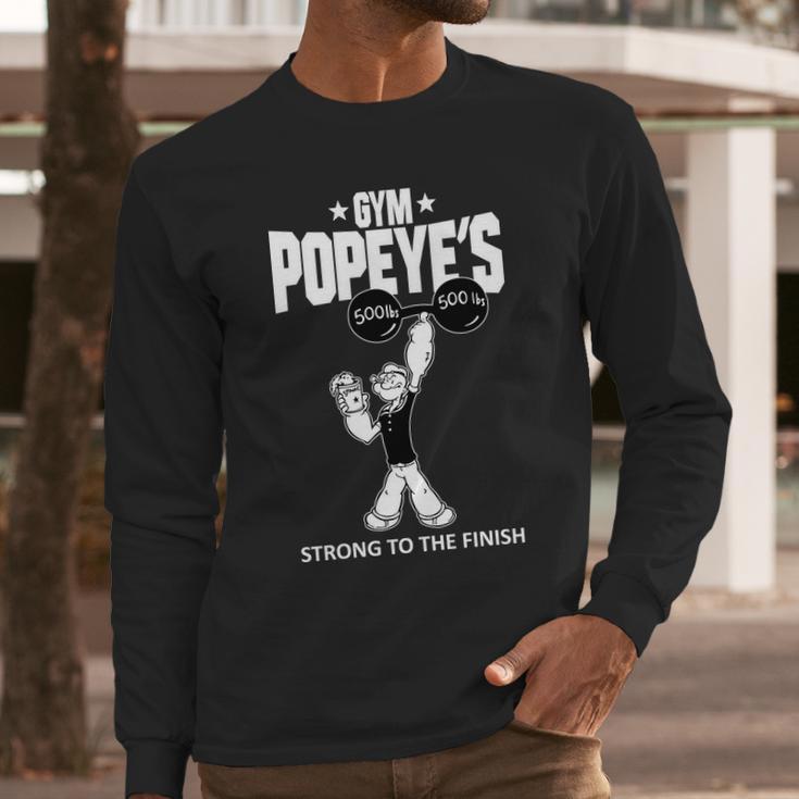 Popeye Gym Funny Long Sleeve T-Shirt Gifts for Him