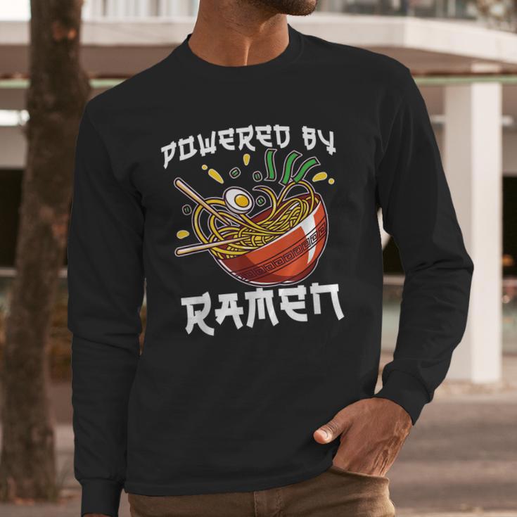 Powered By Ramen Vintage Japanese Ramen Anime Noodle Lover Long Sleeve T-Shirt Gifts for Him