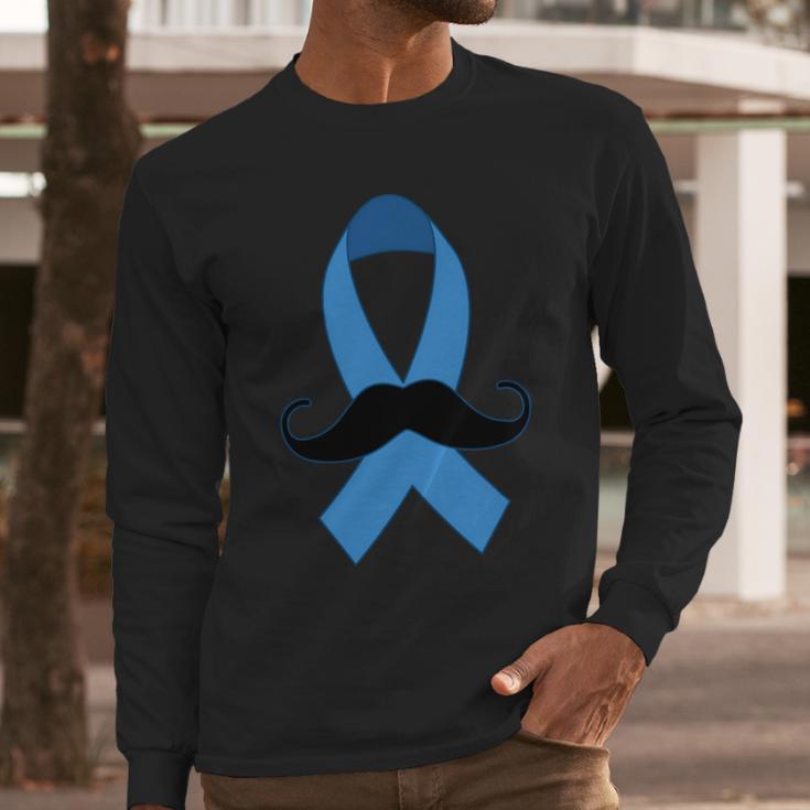 Prostate Mustache Ribbon Long Sleeve T-Shirt Gifts for Him