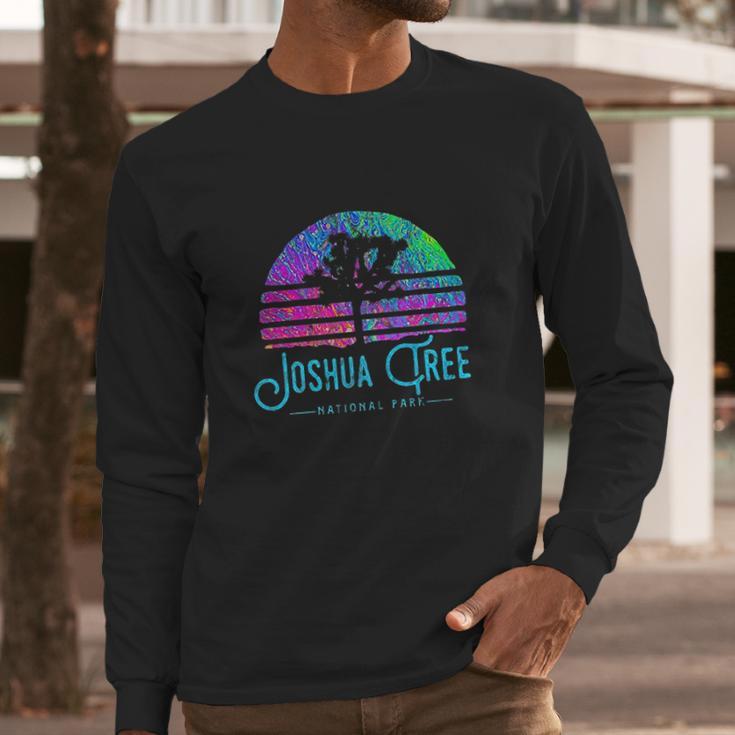 Psychedelic Joshua Tree National Park Retro Road Trip Long Sleeve T-Shirt Gifts for Him