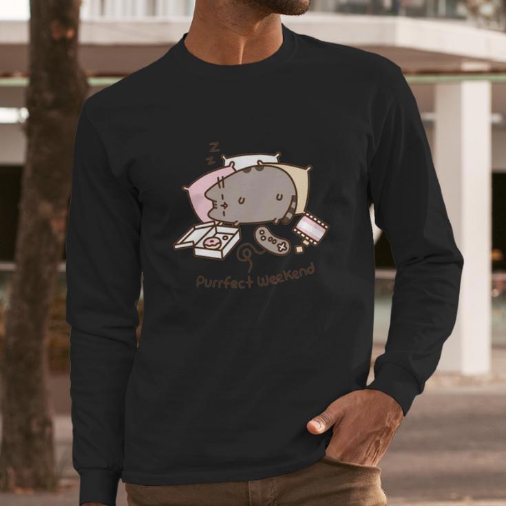 Pusheen Purrfect Weekend T-Shirt Long Sleeve T-Shirt Gifts for Him