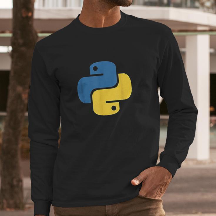 Python Logo For Developers Long Sleeve T-Shirt Gifts for Him