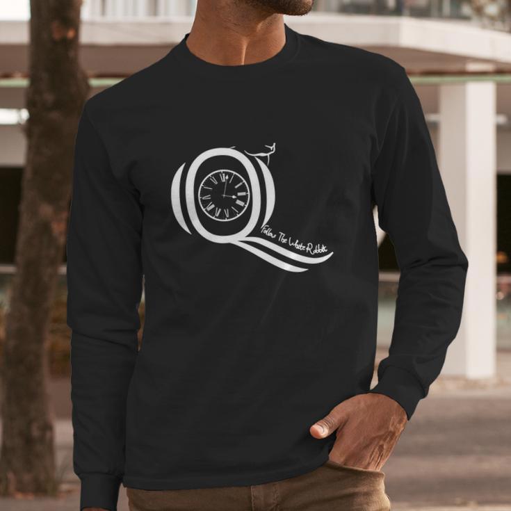 Qanon The Storm Is Coming Follow The White Rabbit Long Sleeve T-Shirt T-Shirt Long Sleeve Gifts for Him