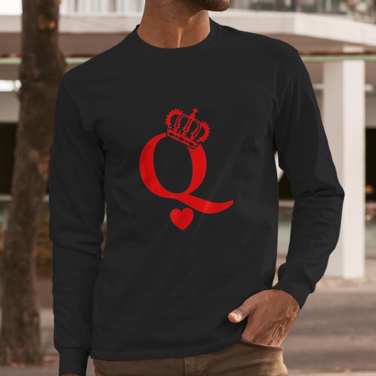 Queen Of Hearts King Of Hearts Playing Cards Deck Of Cards Long Sleeve T-Shirt Gifts for Him