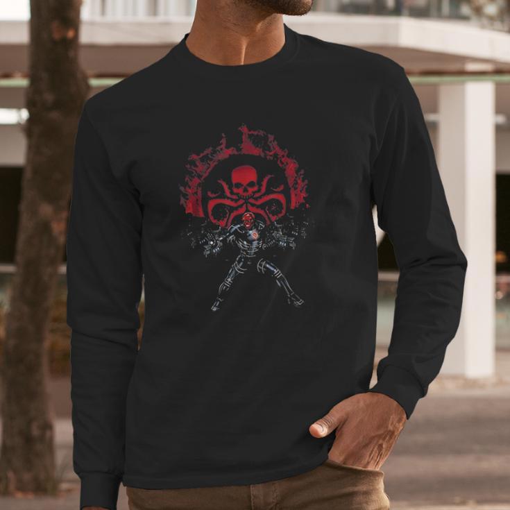 The Red Skull Hydra Army Awaits Your Command Long Sleeve T-Shirt Gifts for Him