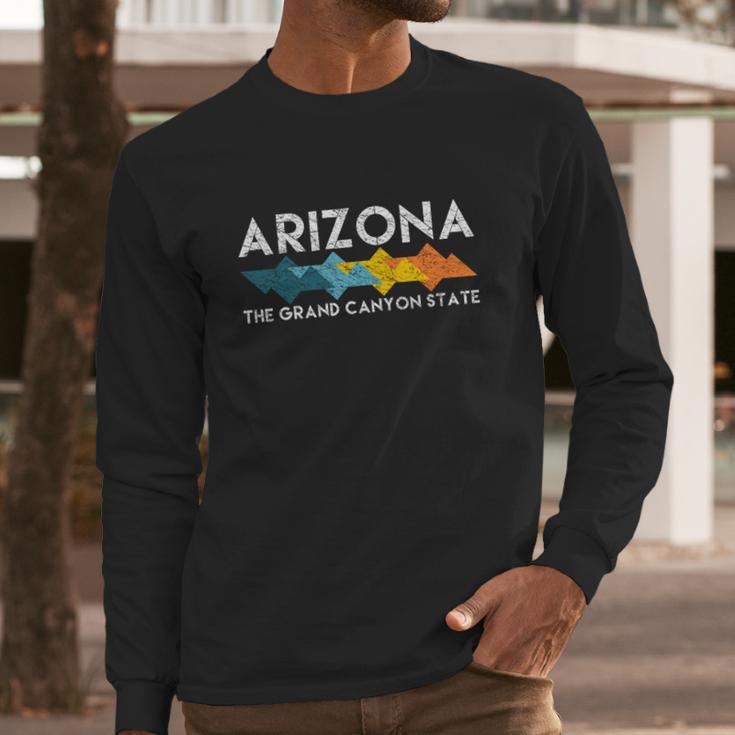 Retro Arizona Az The Grand Canyon State Hiking Backpacking Cool Gift Long Sleeve T-Shirt Gifts for Him