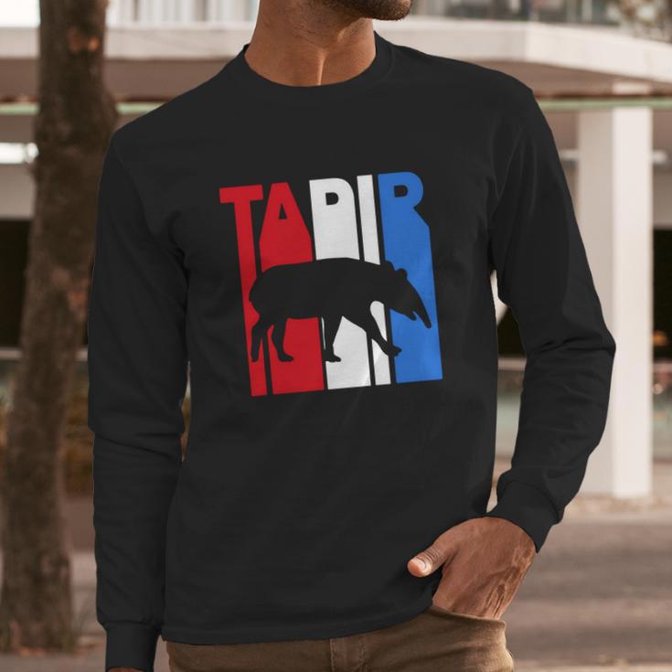 Retro Rwnb Tapir Silhouette T-Shirt Long Sleeve T-Shirt Gifts for Him