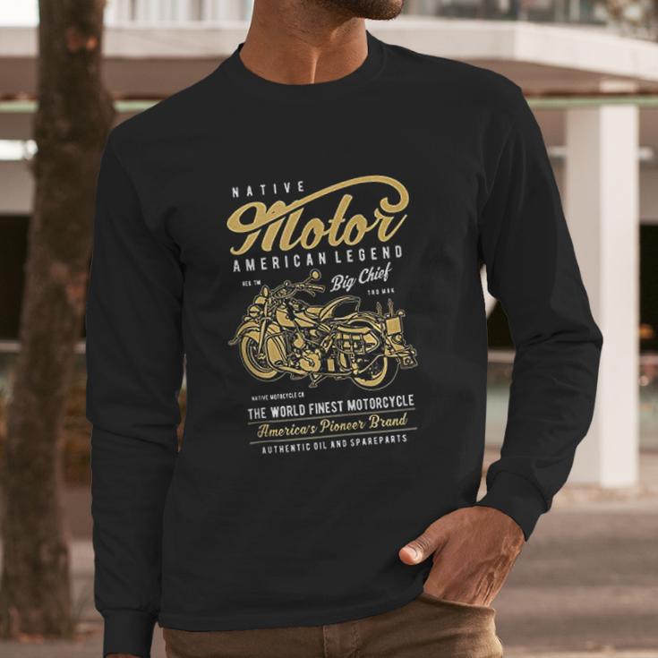 Retro Vintage American Motorcycle Indian For Old Biker Gifts Long Sleeve T-Shirt Gifts for Him