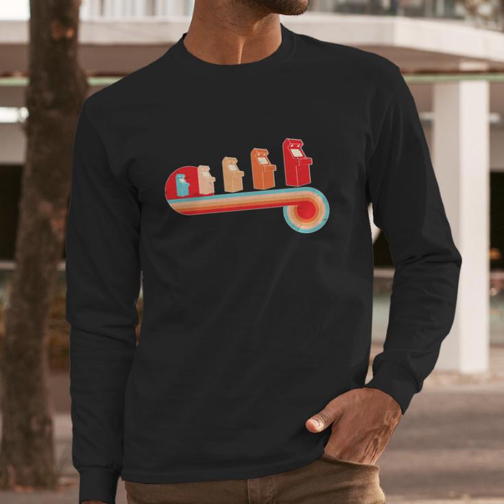 Retro Vintage Video Game Arcade Machines Long Sleeve T-Shirt Gifts for Him