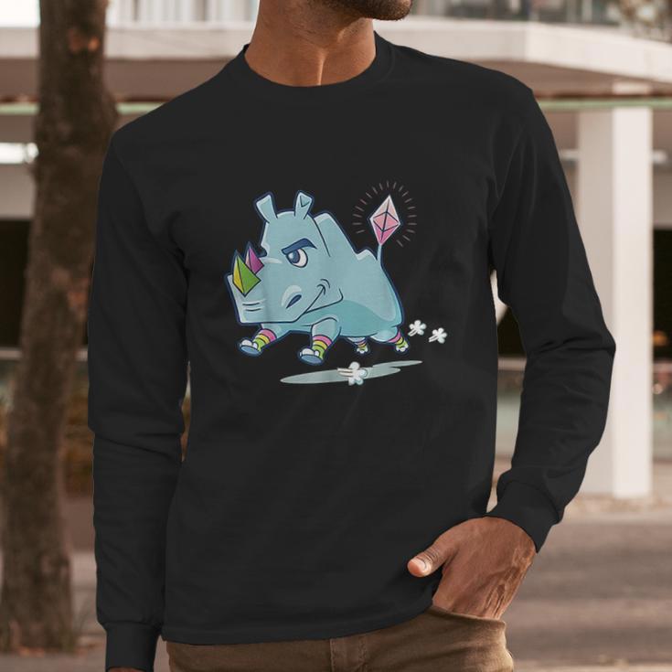 The Rhino Mascot Long Sleeve T-Shirt Gifts for Him