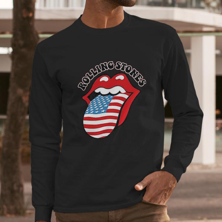 The Rolling Stones Usa Tongue Long Sleeve T-Shirt Gifts for Him