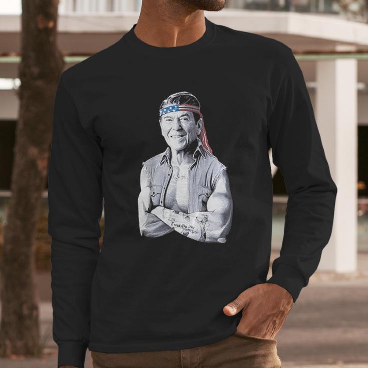 Ronald Reagan American Icon Long Sleeve T-Shirt Gifts for Him