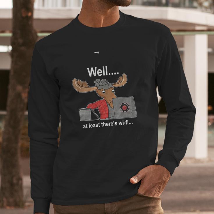 Sam Winchester Moose Wifi Geek Long Sleeve T-Shirt Gifts for Him