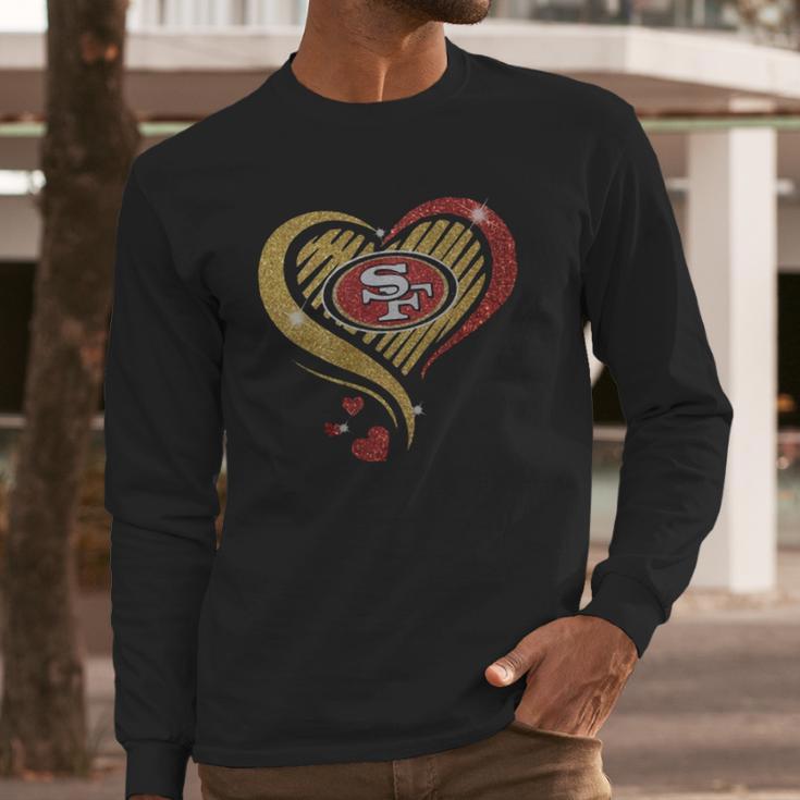 San Francisco 49Er Heart Diamond Shirt Long Sleeve T-Shirt Gifts for Him