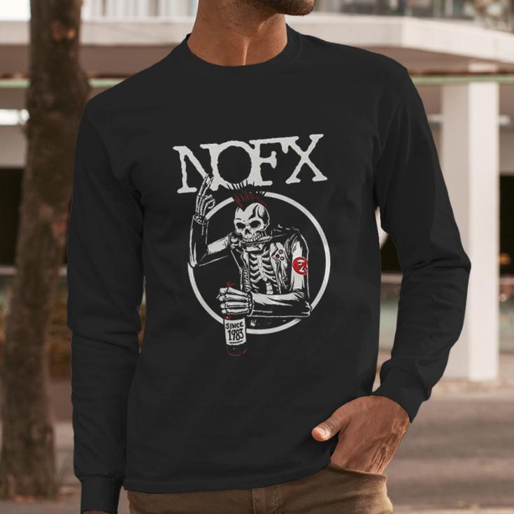 Sangning Round Summer Nofx Old Skull Design Long Sleeve T-Shirt Gifts for Him