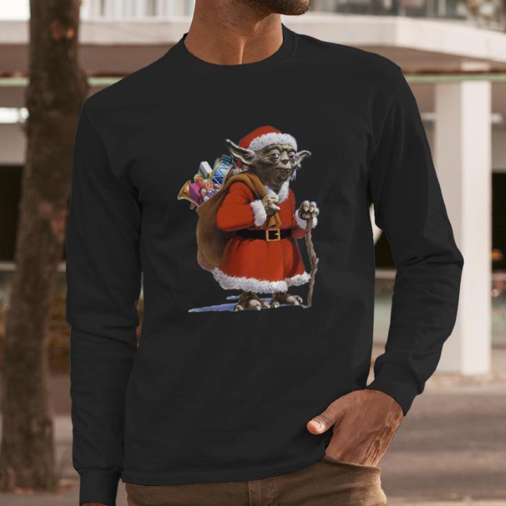 Santa Yoda T-Shirt Long Sleeve T-Shirt Gifts for Him