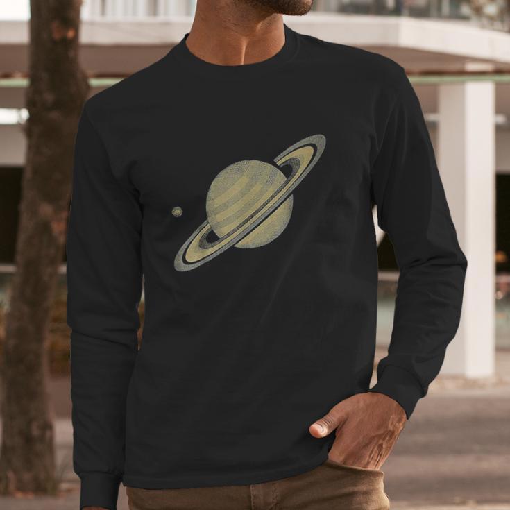 Saturn Planet Saturn Solar System Planets Astronomy Long Sleeve T-Shirt Gifts for Him