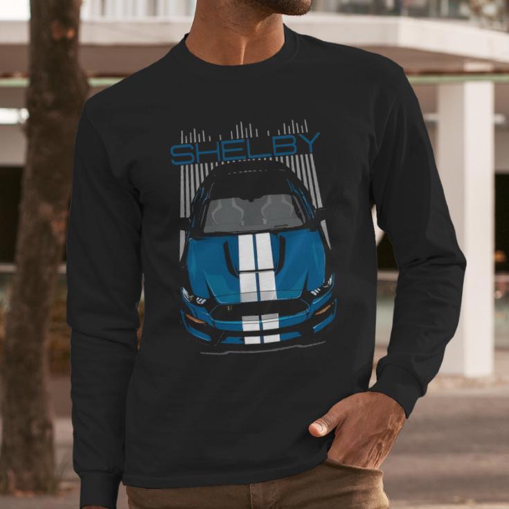 Shelby Gt350 Blue White Long Sleeve T-Shirt Gifts for Him