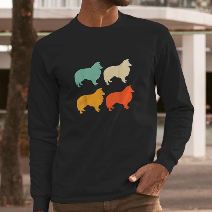 Sheltie Dog Lover Vintage Long Sleeve T-Shirt Gifts for Him