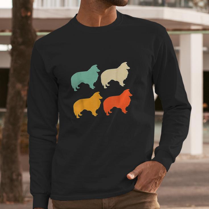 Sheltie Gift For Dog Lover Retro Sheltie Vintage Sheltie Long Sleeve T-Shirt Gifts for Him