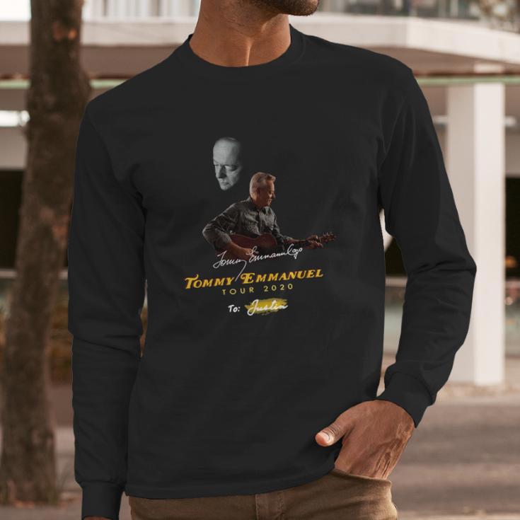 Signature Tommy Emmanuel 2020 To Justin Shirtn Long Sleeve T-Shirt Gifts for Him