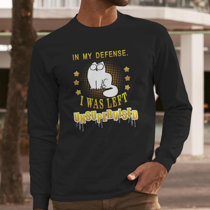 Simons Cat Unsupervised Long Sleeve T-Shirt Gifts for Him