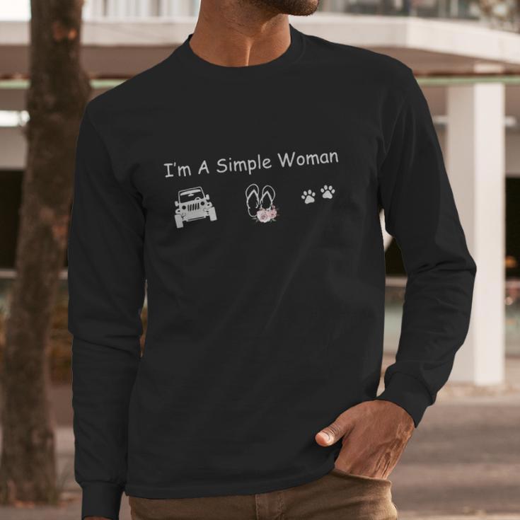 I Am A Simple Woman With Jeep Long Sleeve T-Shirt Gifts for Him