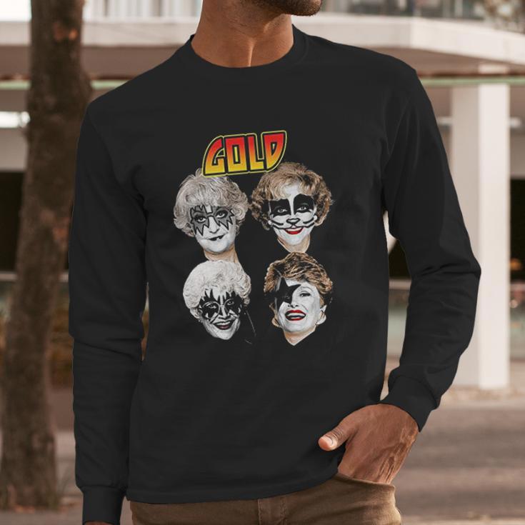 Sitcom Kiss Golden Girls Rock Music Parody Funny Mashup Serie Tv Funny Long Sleeve T-Shirt Gifts for Him