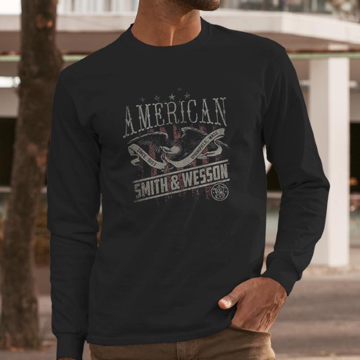 Smith And Wesson Vintage American Eagle Poster Long Sleeve T-Shirt Gifts for Him