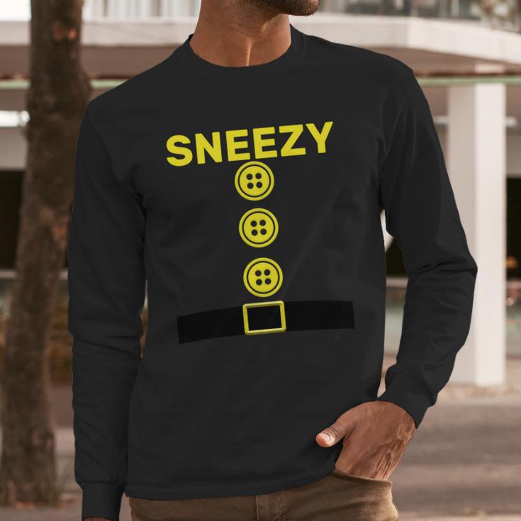 Sneezy Dwarf Halloween Costume Long Sleeve T-Shirt Gifts for Him