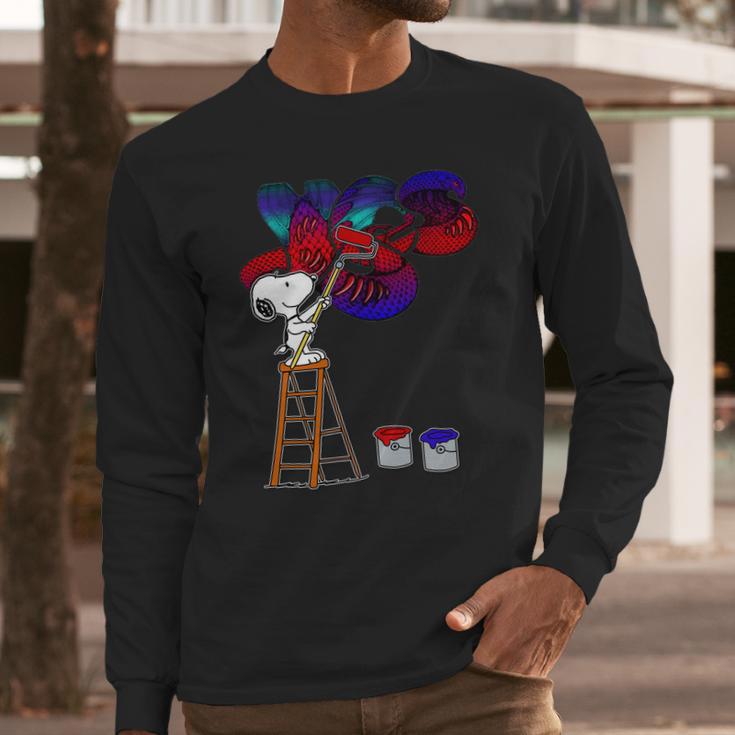 Snoopy Drawing Yes Band Long Sleeve T-Shirt Gifts for Him