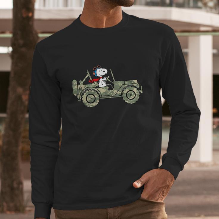 Snoopy Jeep Long Sleeve T-Shirt Gifts for Him