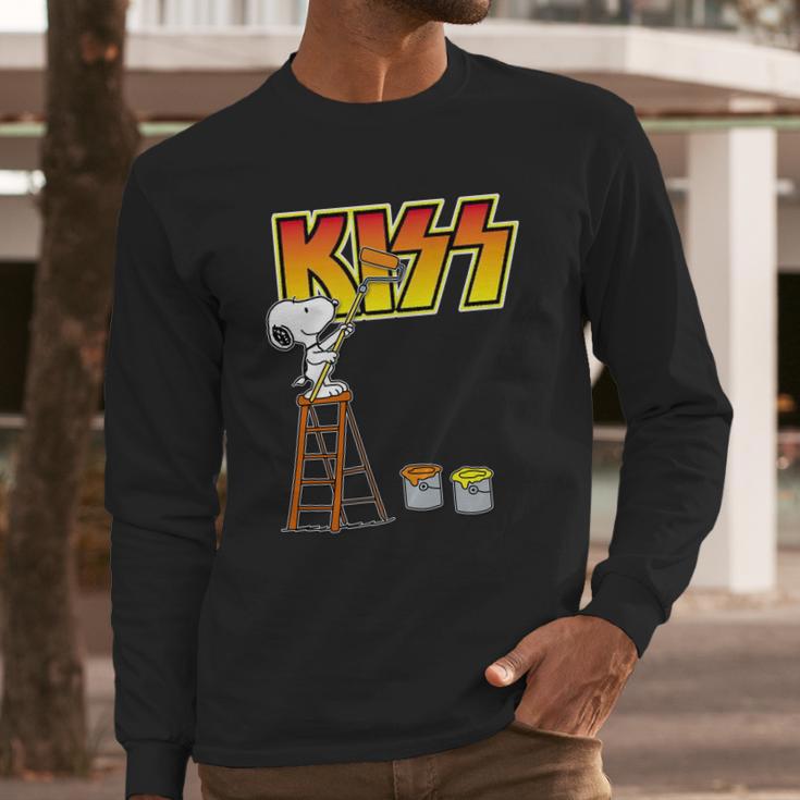 Snoopy Paint Kiss Long Sleeve T-Shirt Gifts for Him