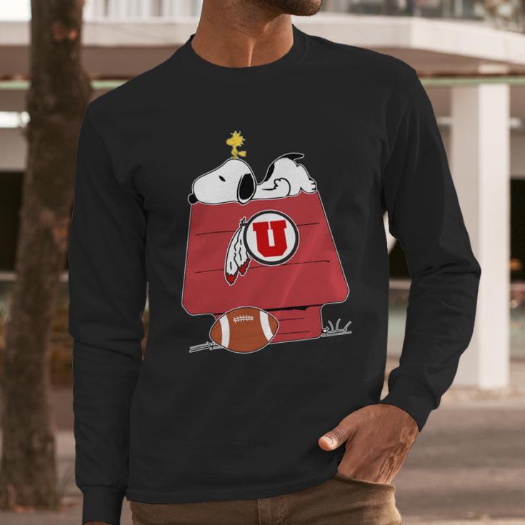 Snoopy Utah Utes Fans Long Sleeve T-Shirt Gifts for Him