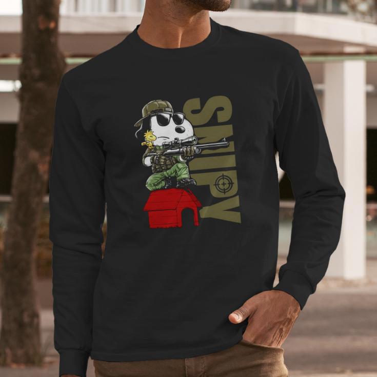 Snoopy And Woodstock Snipy Shirt Long Sleeve T-Shirt Gifts for Him