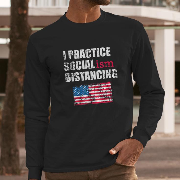 Socialism Funny Social Distancing Socialist Long Sleeve T-Shirt Gifts for Him