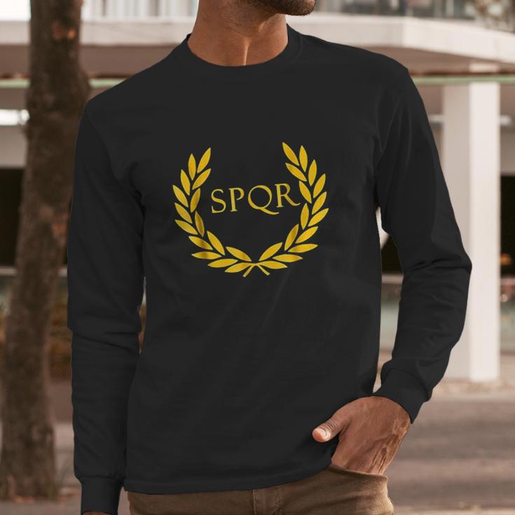 Spqr Camp Jupiter Roman Senatus Populus Que Romanus Long Sleeve T-Shirt Gifts for Him