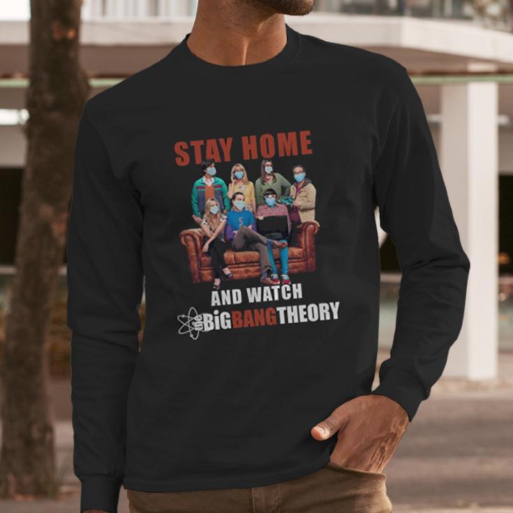 Stay Home And Watch Funny Social Distancing Long Sleeve T-Shirt Gifts for Him