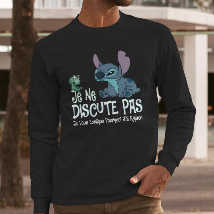 Stitch Je Ne Discute Pas Je Vous Explique Pourquoi Jai Raison Long Sleeve T-Shirt Gifts for Him