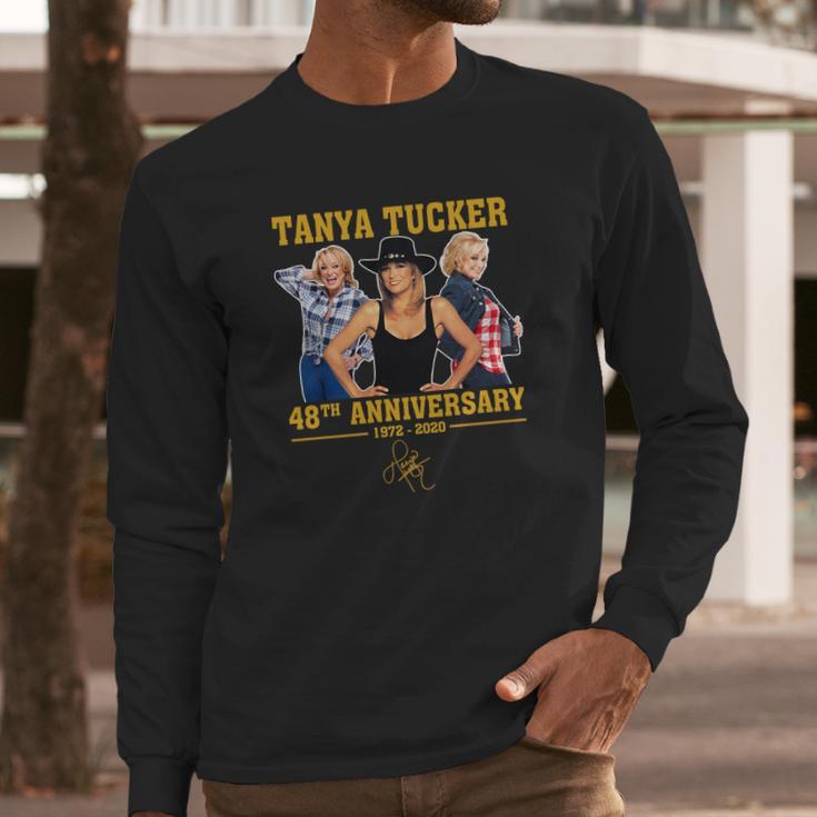 Tanya Tucker 48Th Anniversary From 1972 To 2020 Signature Long Sleeve T-Shirt Gifts for Him