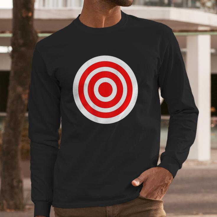 Target Funny Printed On The Back Bulls Eye Gift Long Sleeve T-Shirt Gifts for Him