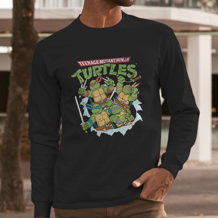 Teenage Mutant Ninja Turtles Break Through Long Sleeve T-Shirt Gifts for Him