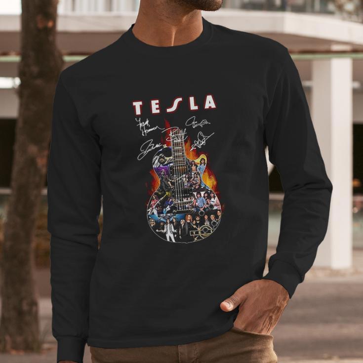 Tesla Guitar Long Sleeve T-Shirt Gifts for Him