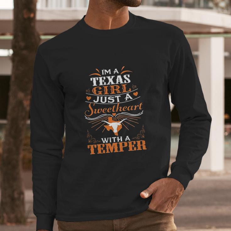 Texas Longhorns Texas Longhorn Girl Long Sleeve T-Shirt Gifts for Him