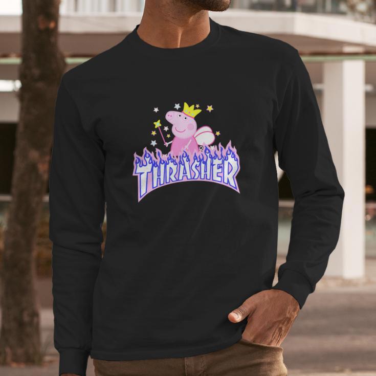 Thrasher Peppa Pig Thrasher Long Sleeve T-Shirt Gifts for Him